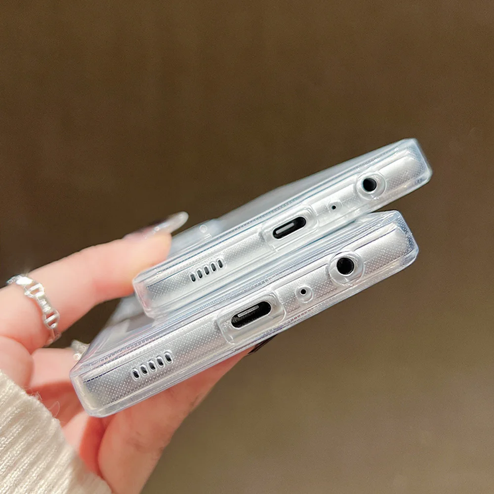 Picture 6: Clear Case For Samsung S23 S22 S25 S24 Ultra A56 5G A55 A54 A53 A36 A35 A34 A33 A26 A16 A15 A06 A05 Cute Flower Soft TPU Cover