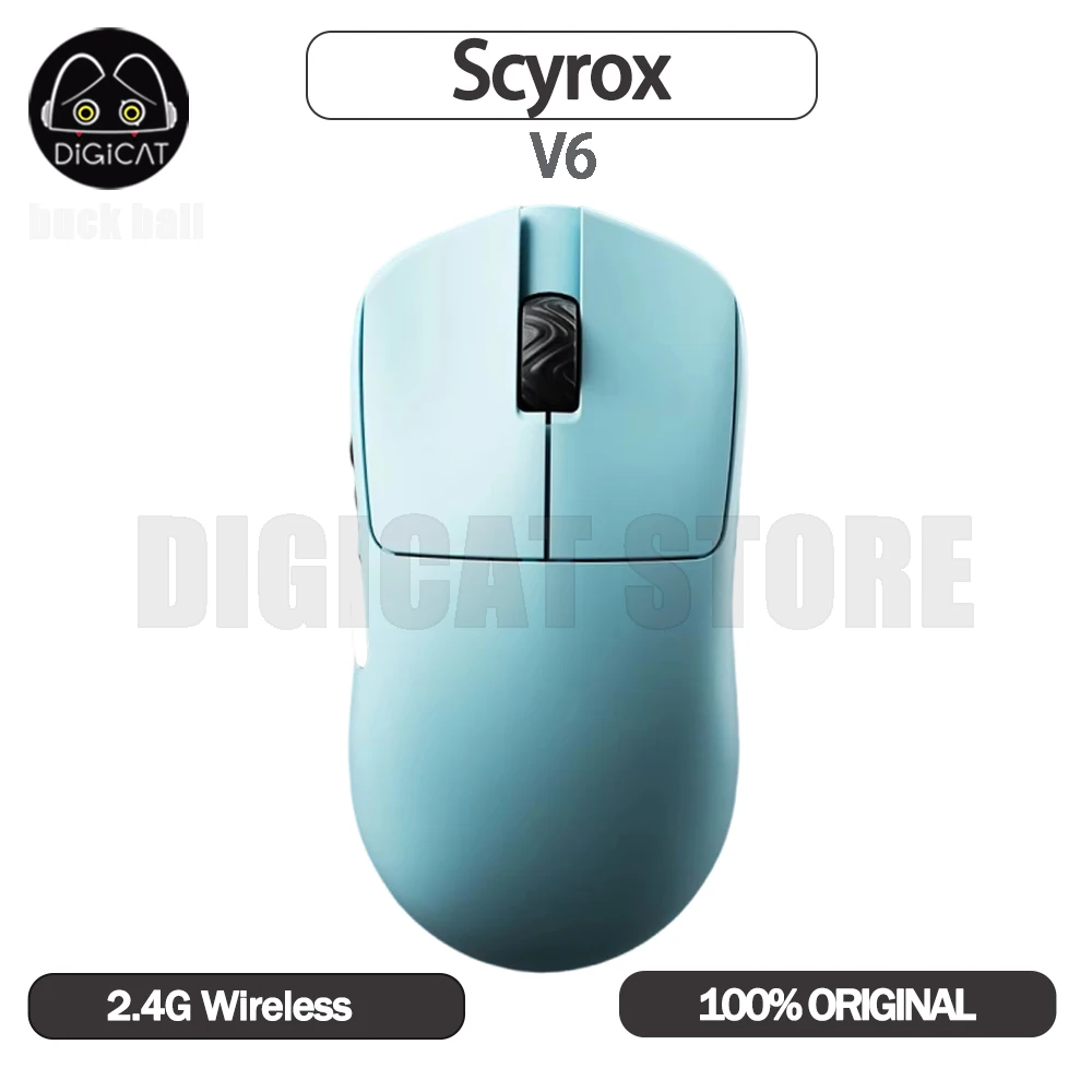 Scyrox-ratón inalámbrico V6 para Gaming, periférico de baja latencia, Ligero, ergonómico, personalizado, accesorios para Pc