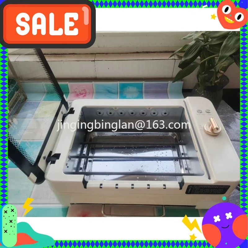 Factory direct sales household automatic rotating multi-function indoor  barbecue grill light smoke barbecue machine G-26