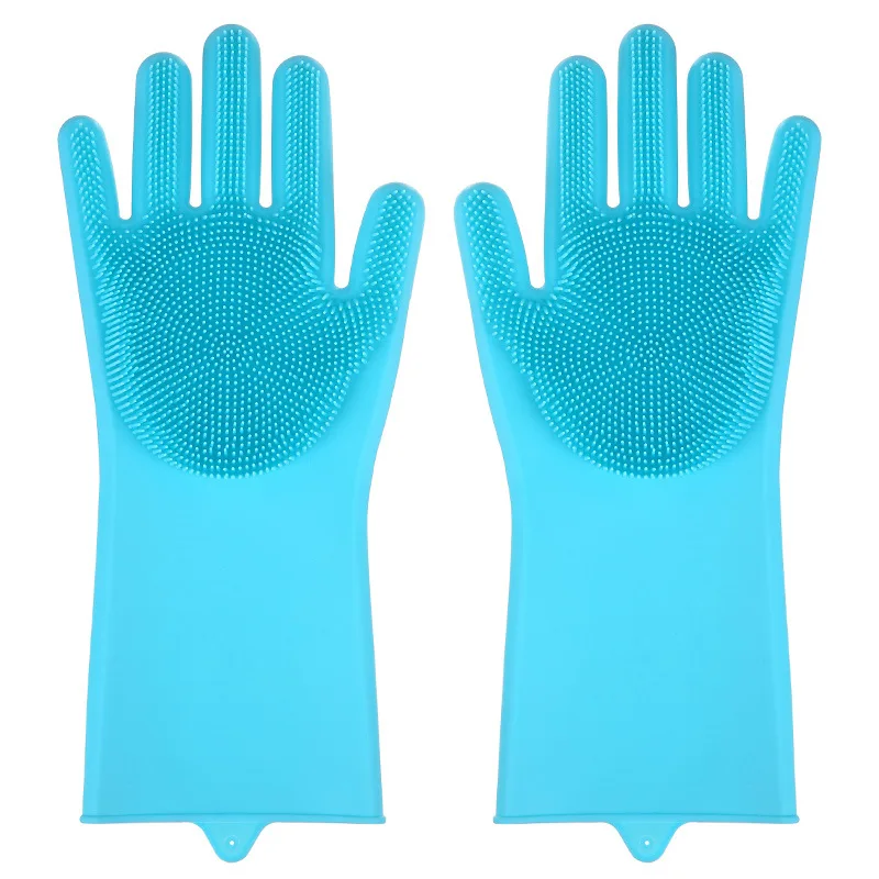 Guantes de silicona para lavar platos y lavandería, guantes aislados para limpieza de cocina, guantes de baño para mascotas