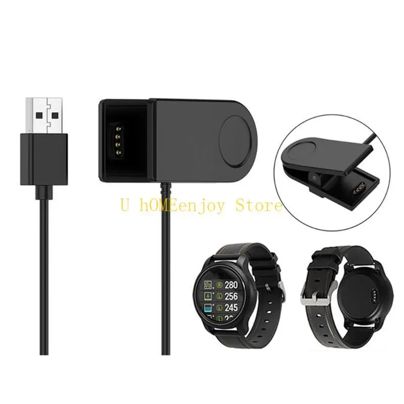 B0KF USB Charging Cable Dock Base Cord for Buddy W12 Smartwatch Portable Watch Docking Station Clip Line