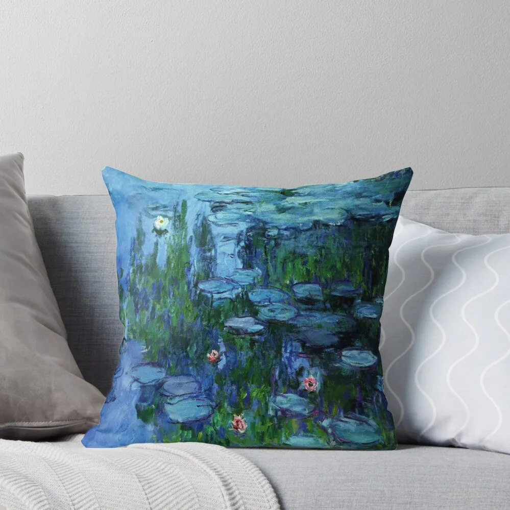 Claude Monet Water Lilies / Nymphéas deep color Throw Pillow anime girl Cushions Cover Embroidered Cushion Cover