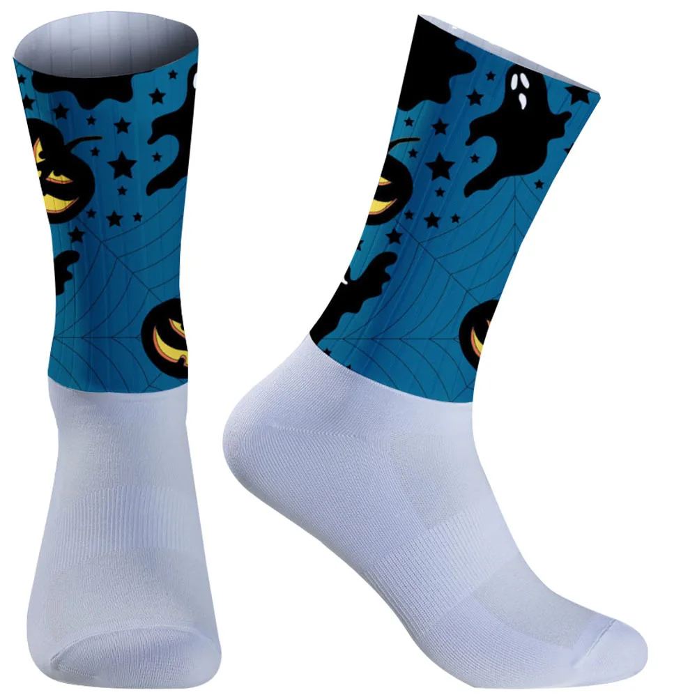 

2025 New Summer breathable mesh cycling socks with anti slip silicone reinforcement at the heel to resist sweating and slipping