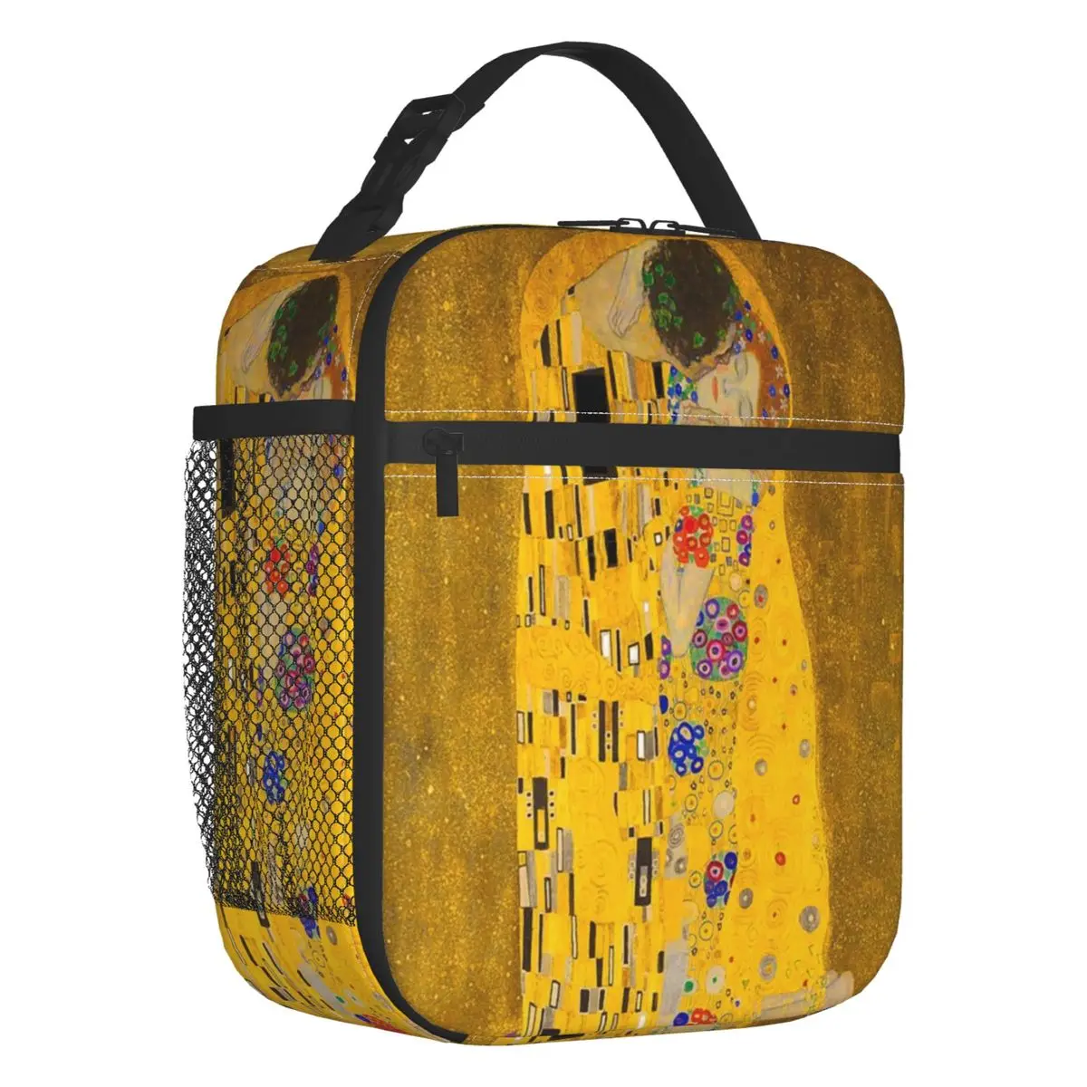 The Kiss By Gustav Klimt Portable Lunch Box Multifunction Art Cooler Thermal Food Insulated Lunch Bag School Children Student