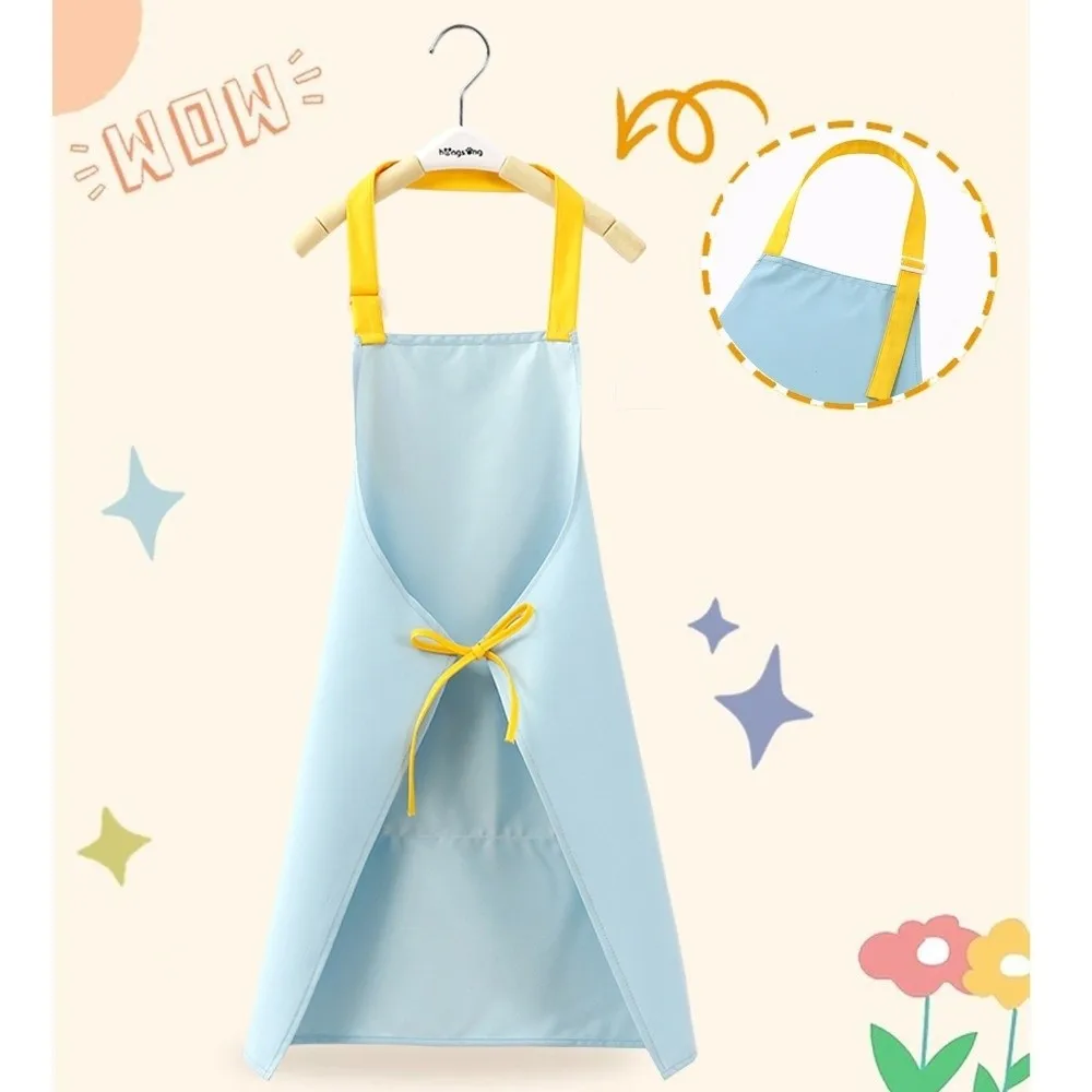 

Новый мультяшный фартук, однотонный водонепроницаемый фартук для рисования, кепка шеф-повара, рукав, униформа шеф-повара для приготовления пищи