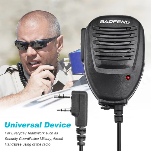 Imagen 2 del producto Micrófono hombro altavoz walkie talkie para baofeng jamón radio MIC bf888s uv82 uv5r radio de dos vías accesorios