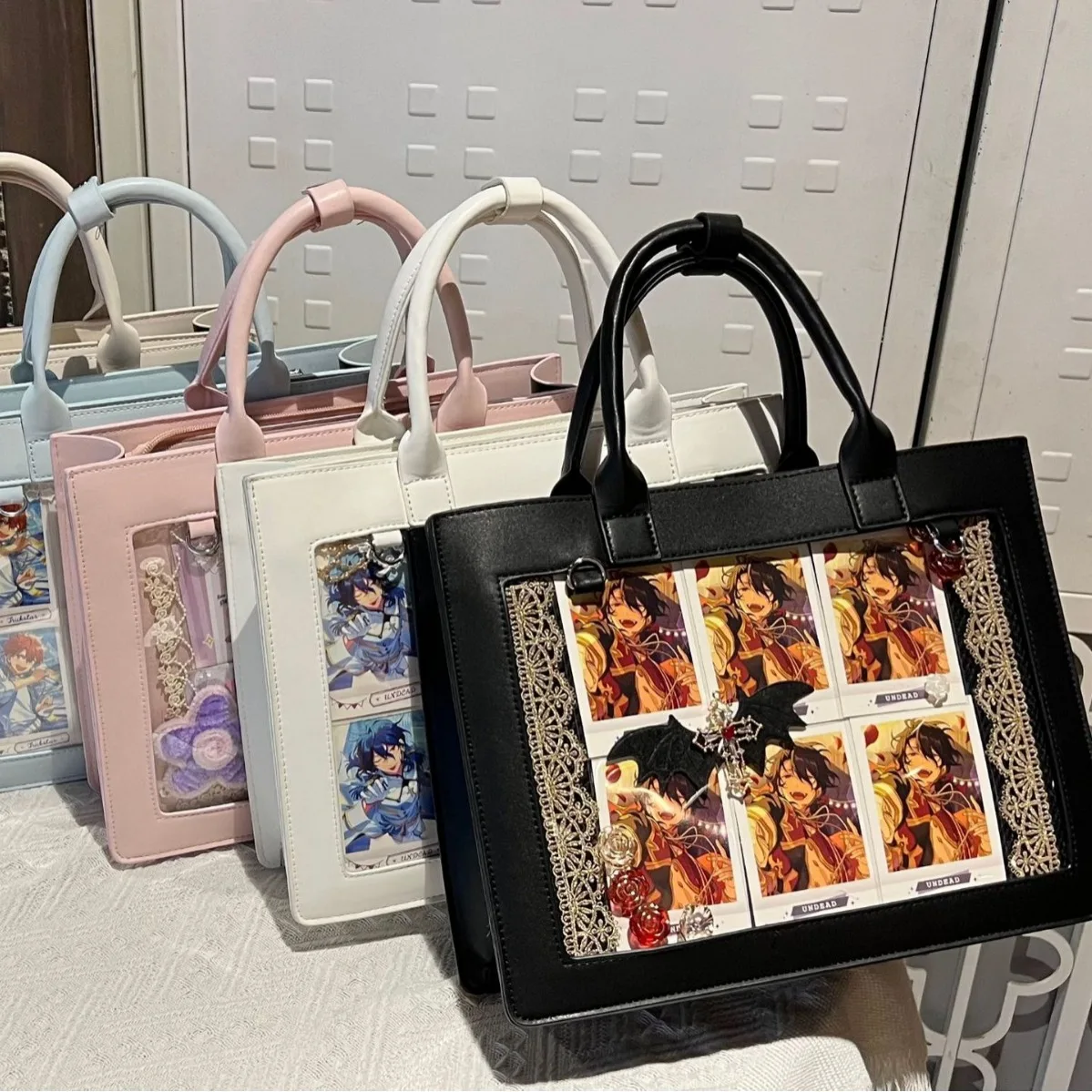 Jk Lolita torebka styl japoński ze skóry Pu torebka Ita wysokiej jakości torba Crossbody Itabag Tote Kawaii przezroczysta torba na ramię Bolso Mujer