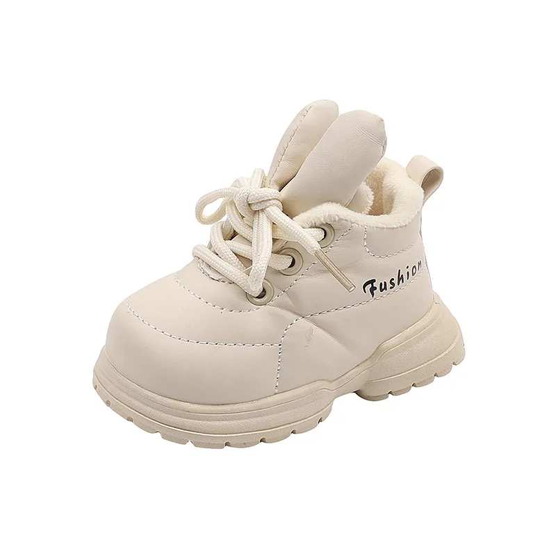

Tenis Cute Girl Sneaker 2026 Spring New Baby Shoe with Plush Warm Walking Shoe Rabbit Ears Gril Shoes Thick Sole Kid Boy Sneaker