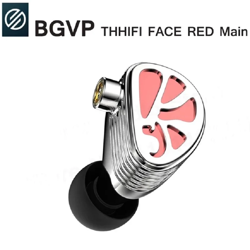 

BGVP THHIFI FACE RED Main 1DD+2BA Hybrid Technology In Ear Metal Earphone With MMCX HiFi Music Sport Headphoens Detachable Cable