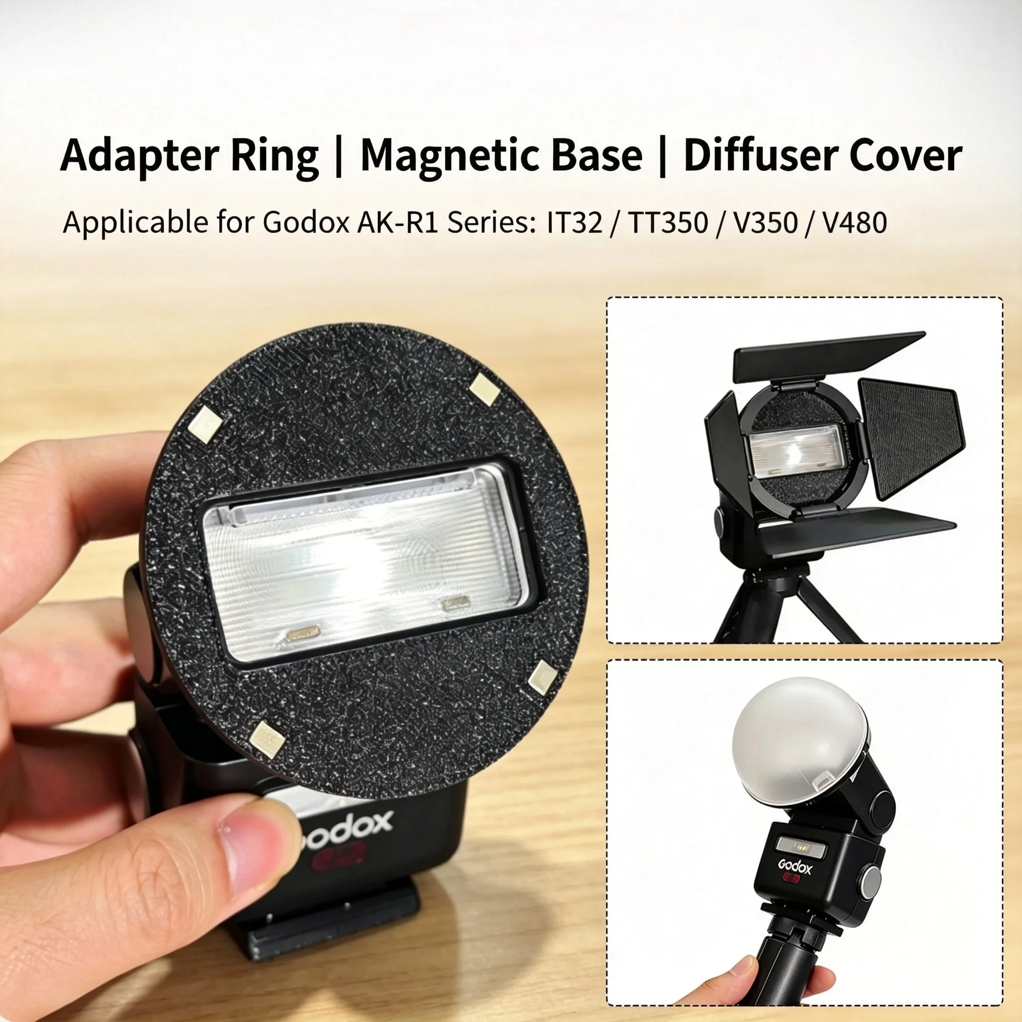 Photography Lighting Meter - Магнитное кольцо-адаптер AK-R11 с мягким рассеивателем