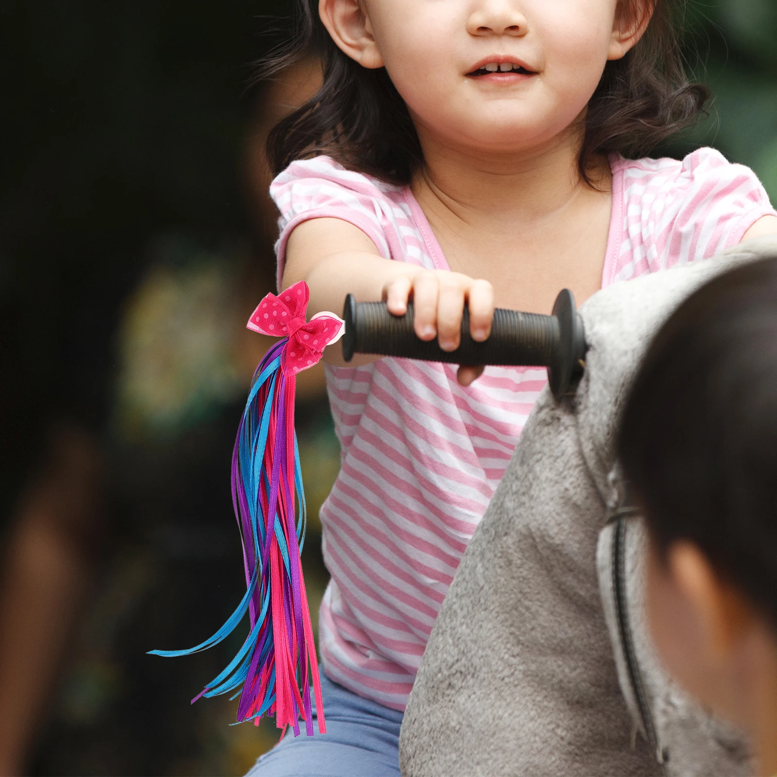 

4pcs Colorful Handlebar For Kids Bike Scooter Decoration Lightweight Ribbons Wind Moving Tassels Durable Cleanablebike Handlebar