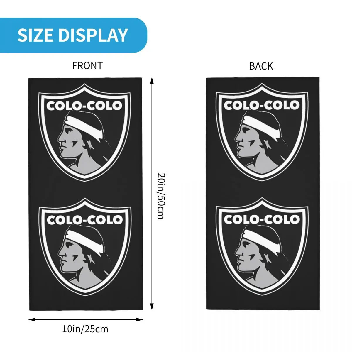 Colo-Colo Modern Design Bandana Nek Gaiter Print Wikkel Sjaal Multifunctionele Hoofddeksels Rijden Unisex Volwassen Winddicht
