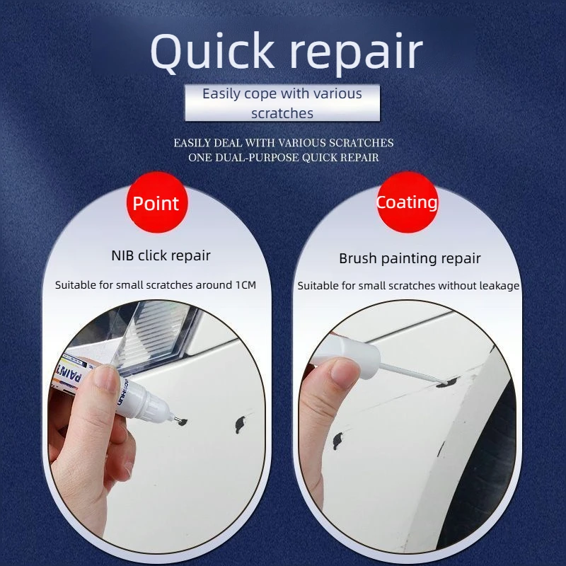 สําหรับ Tesla รุ่น 3 Y X S สีรถ Scratch Repair ปากกา Touch Up อุปกรณ์เสริมสีดํามุกสีขาวเงิน Deepsea สีฟ้าสีแดง