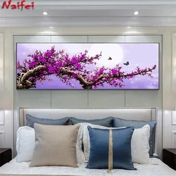 Albero viola Plum Blossom diamante ricamo vendita calda di grandi dimensioni diamante pittura colorata Rose Art mosaico Decor