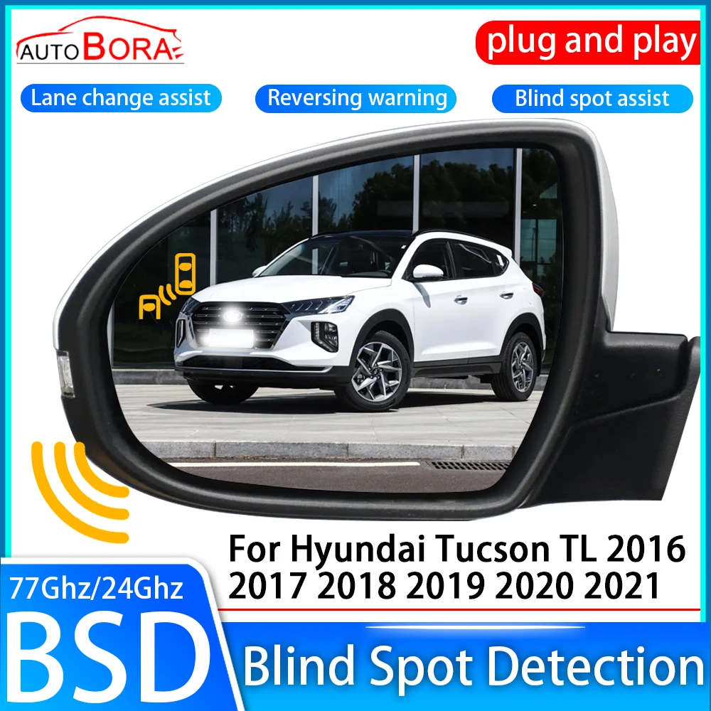 

AutoBora Car Blind Spot Detection System BSD BSA BSM Sensor Drive Rear Mirror Monitoring for Hyundai Tucson TL 2016~2020