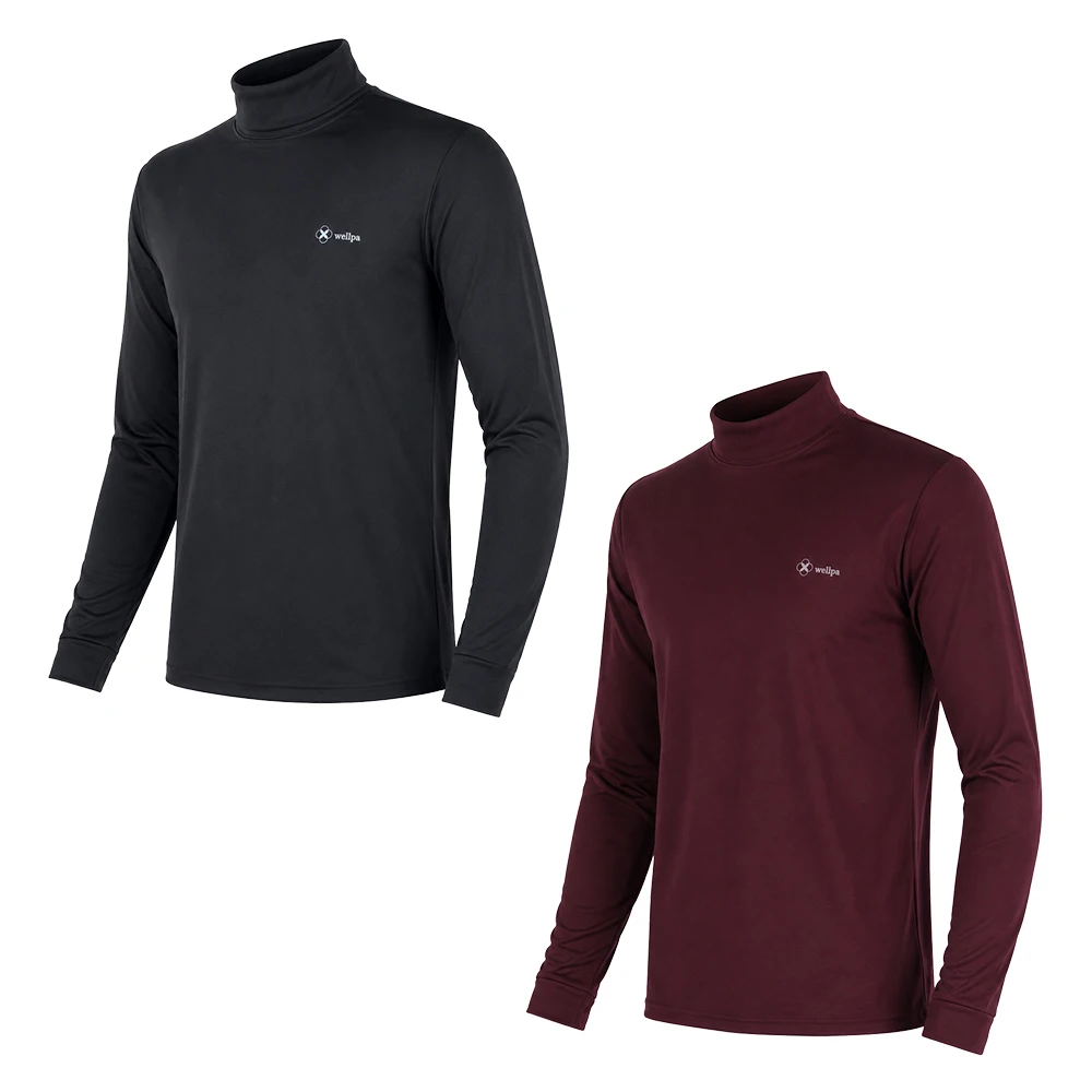 [Wellpaca Korea] 1+1 Soft Functional Stretch Fleece Neck Polorati Long Sleeve T-Shirt (Wt450)