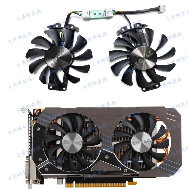 New Original for ZOTAC GTX1060 GTX960 GTX950 PCI-EDC DDR5 Graphics Video Card Cooling Fan GA81S2U