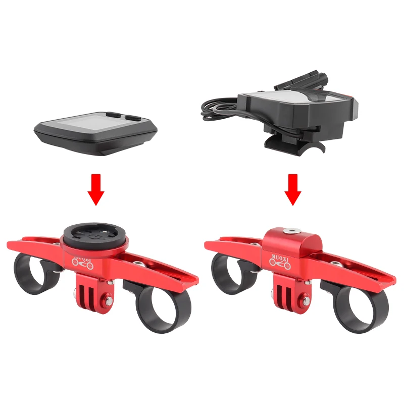 MUQZI TT المقود الكمبيوتر جبل الدراجة 22.2 مللي متر 25.4 مللي متر بقية المقود الكمبيوتر محول تركيب ل Garmin Bryton Wahoo #6