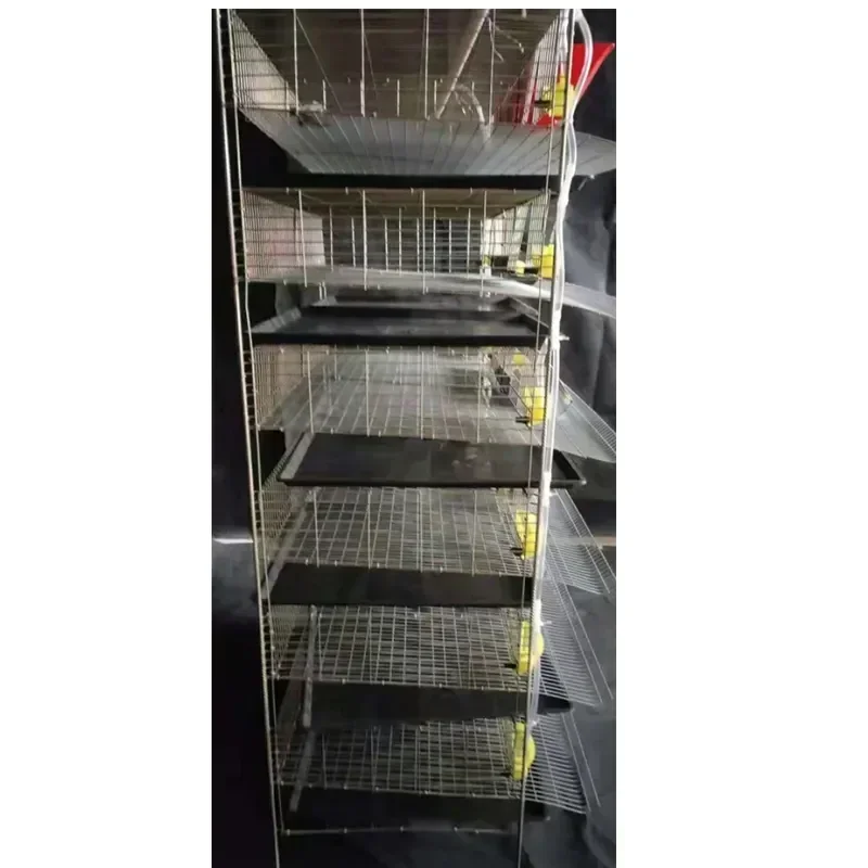 6 Tiers Poultry Farm Layer Quail Cage With Nipple Drinker Capacity 800 Quails