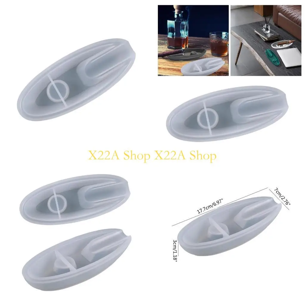 Unique DIY Cigar Ashtray UV Crystal Epoxy Resin Mold Brush Pen Holder Silicone Mould