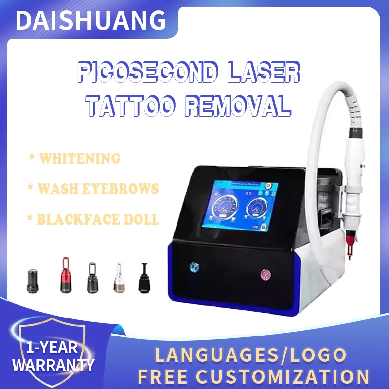 Mesin Laser picodetik pigmen Picosecond, mesin Laser Kulit karbon 532 & 1064 & 1320nm profesional untuk menghilangkan tato