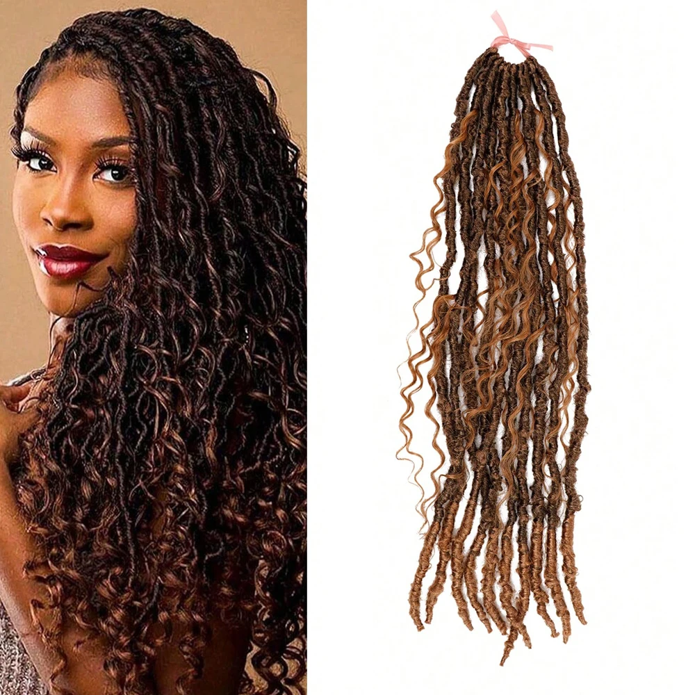 

Goddess Faux Locs Crochet Hair 26Inch 10Strands 120g Crochet Braids Synthetic Braiding Hair Extensions for Women