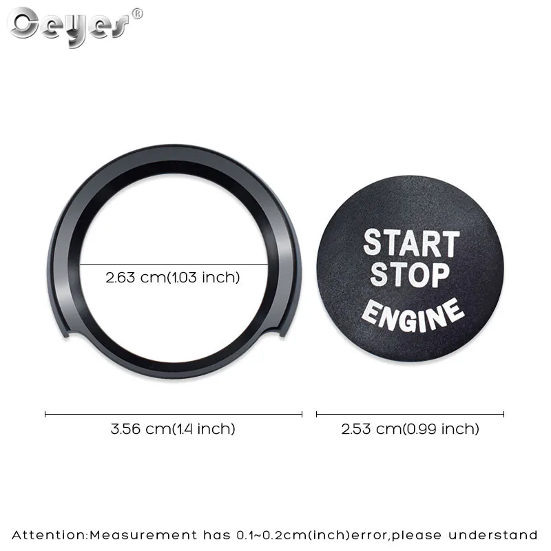 Doofoto Car Styling Engine Start Stop Button Cover Case For Bmw 1 2 3 5 Series X1 X3 X5 X6 Auto Sticker 2019 New Car Accessories