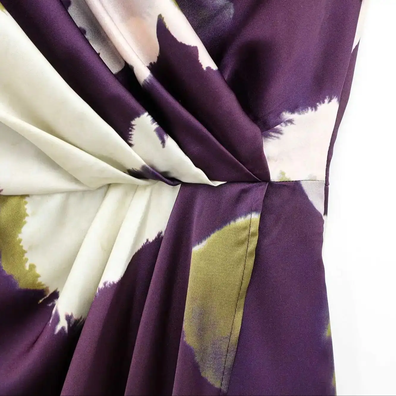 Frauen Frühling Sommer Abendkleid Temperament Satin Print Rundhals Midi Kleid Elegante Party Neue In Kleider 2671189