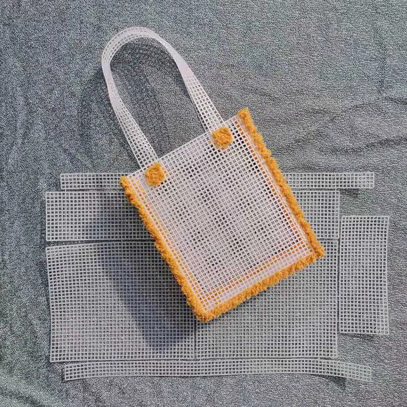 new arrival knitting weaving plastic mesh sheet diy sewing woven bag shoulder crossbody bag handbag purse making supplies