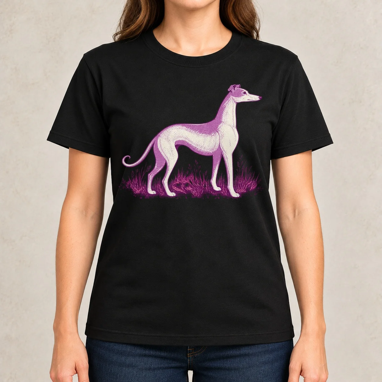 Sam Winchester Purple Dog Whippet replica  Classic Women T-Shirt korean fashion blacks sublime t-shirt dress for Women sexy