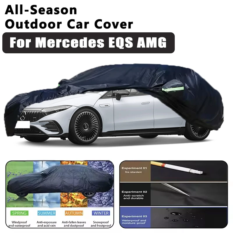 

For Mercedes EQS AMG Car Covers Outdoor Waterproof Dustproof Sun Rain Snow Protection Thick Oxford Cloth Car Accessories