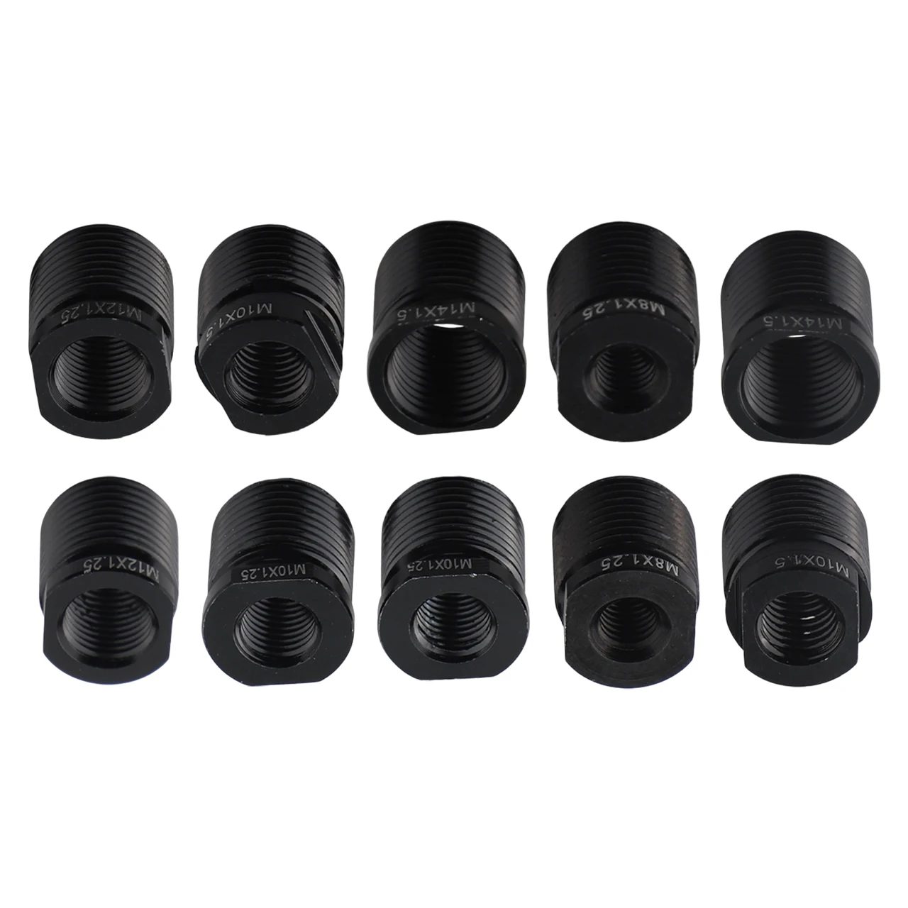 Easily Upgrade Your Car\'s Interior with This Fitment 10Pcs Gear Shift Knob Thread Adapter Kit Made from Aluminum