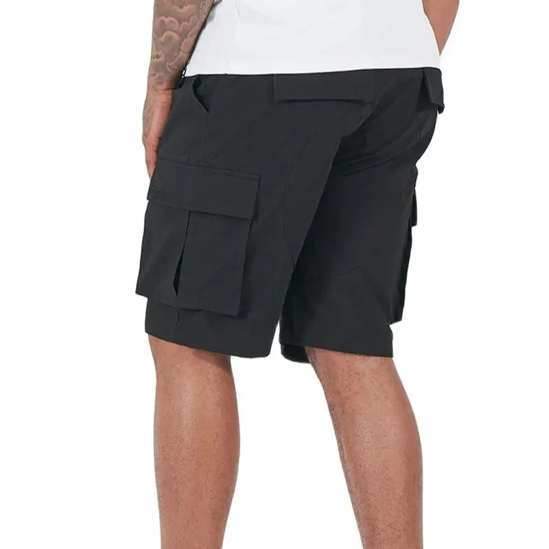 Men Summer New Shorts Casual Fashion Drawstring Sports Shorts Solid Color Fitness Running Five-Point Shorts Men