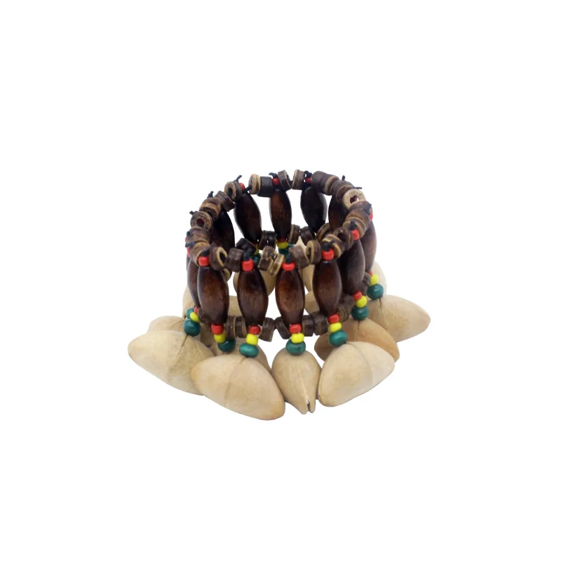 Handmade Nuts Shell Bracelet Handbell for Djembe African Drum Conga Tambourine Percussion Accessories Drum Accessories