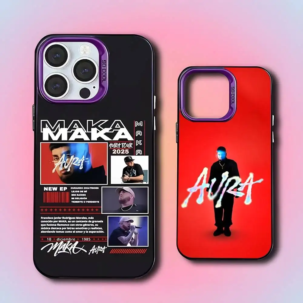 

Rapper Maka Aura 2025 Tour Phone Case For iPhone 17,16,15,14,13,12,11,Pro,XS,Max,Plus,Mini,SE4,E Purple Matte Shockproof Cover