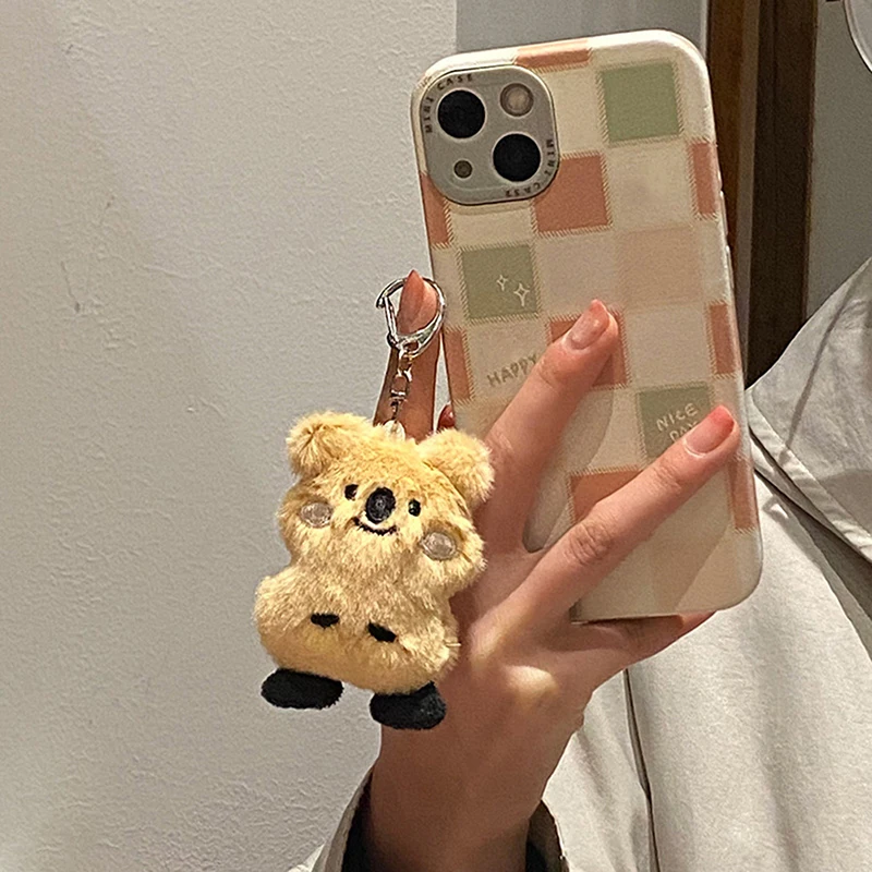 Porte-clés Koala en peluche pour filles, jouet animal en peluche, jouets beurre de Koala, fourrure de lapin 216.239., sac à dos moelleux, pendentif sac, cadeaux mignons, nouveau