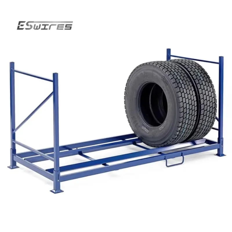 

Custom Heavy Duty Stackable Steel Q235 Commercial Warehouse Tire Folding Storage Rack