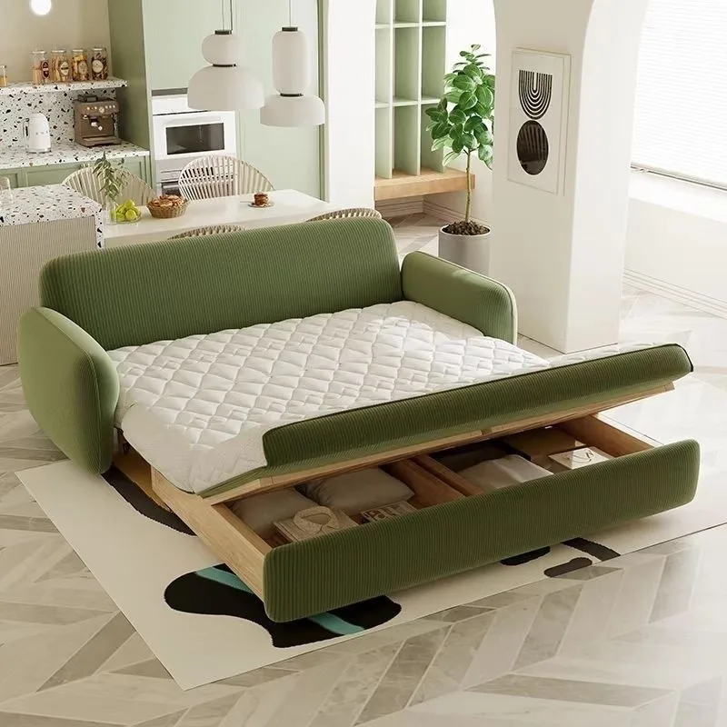 أريكة سرير المشاهير على الإنترنت حديثة وبسيطة من صوف الضأن، شقة صغيرة، غرفة المعيشة، المنزل، التراص، الخشب الصلب، متعددة الوظائف #2