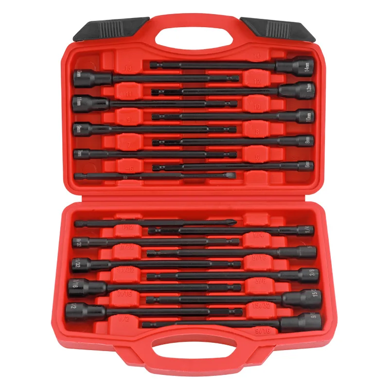 

Strong Magnetic Long Socket Wrench Set with Hexagonal Handle for Metric/Imperial 6-Sided Extended Socket Wrench Batch Head