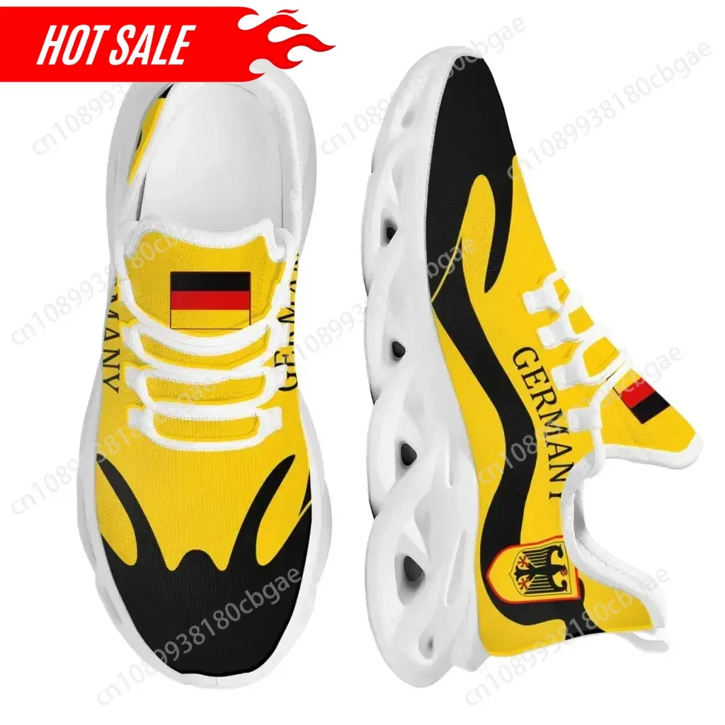 New German Flag Design Sneakers Russian National Emblem Printing Comfortable Platform Casual Shoes Girls Non-slip Lace-up Shoes