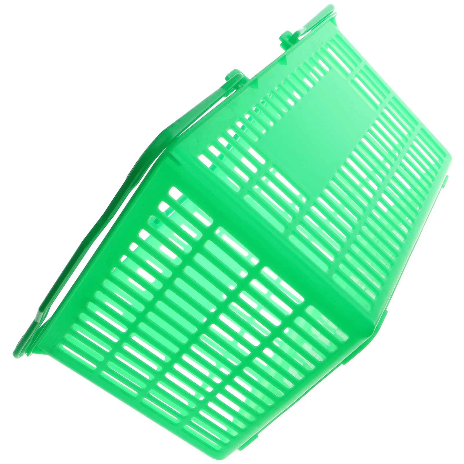 

Shopping Basket Thickened Storage Basket For Supermarket Fruit Store Plastic Sundries Organizer With Handle Hollow