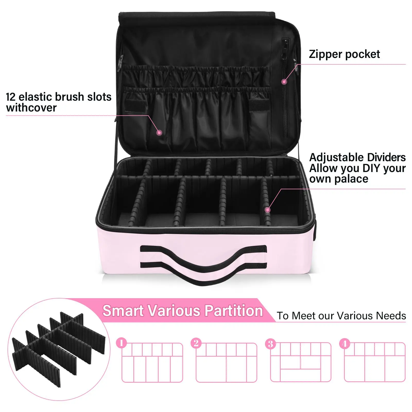 2022 New Cosmetic Bag Organizer Women Travel Make Up Customized Pattern large Capacity Cosmetics Suitcases Makeup Toiletry Bag