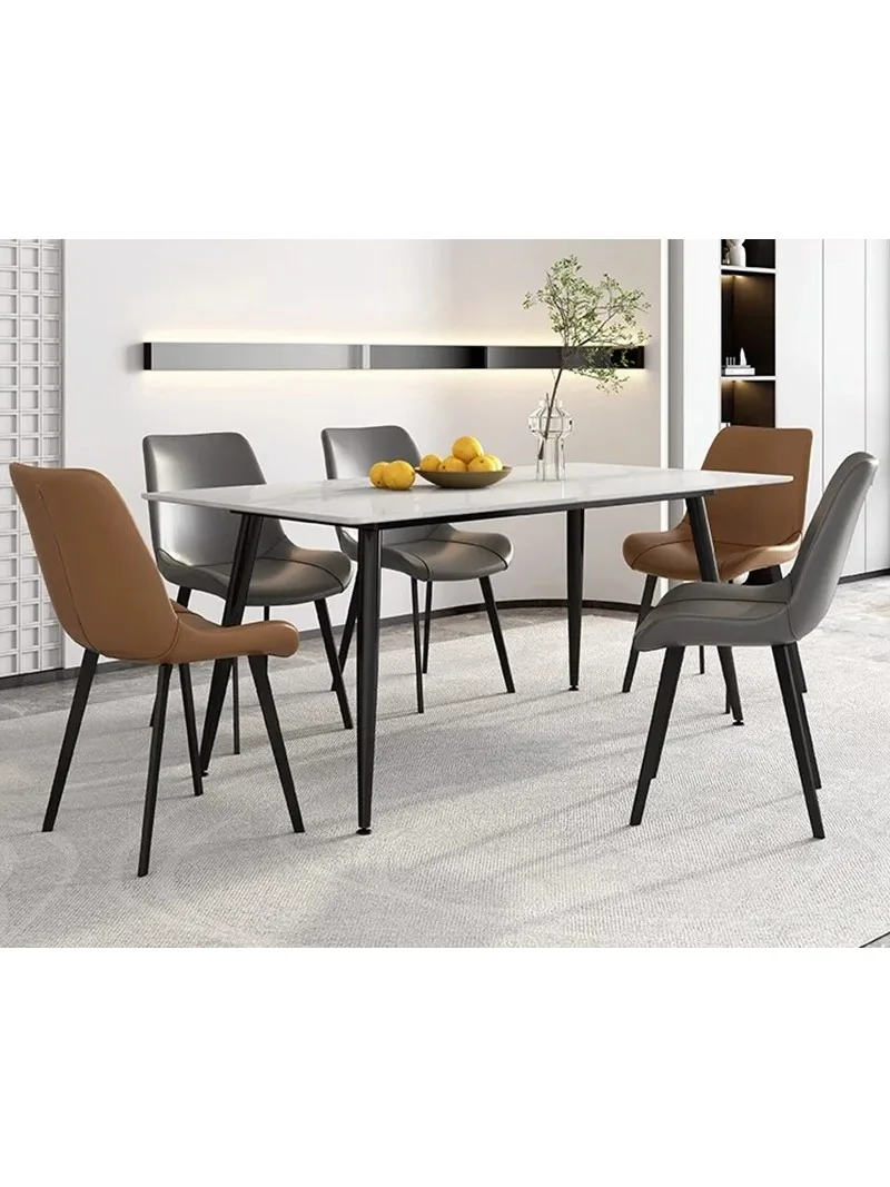 ‘Hot Sale Customizable New Luxury Modern Dining Room Home Furniture 6 Dining Chairs Marble Dining Table Set