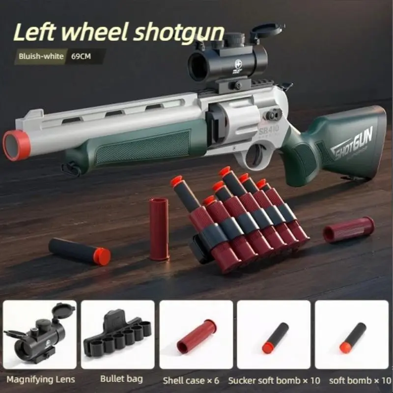 SR410 Revolver Pistole giocattolo a proiettile morbido Eva sicuro per giochi di battaglia di tiro d'azione Pistole sportive giocattolo di pirata Regali per bambini