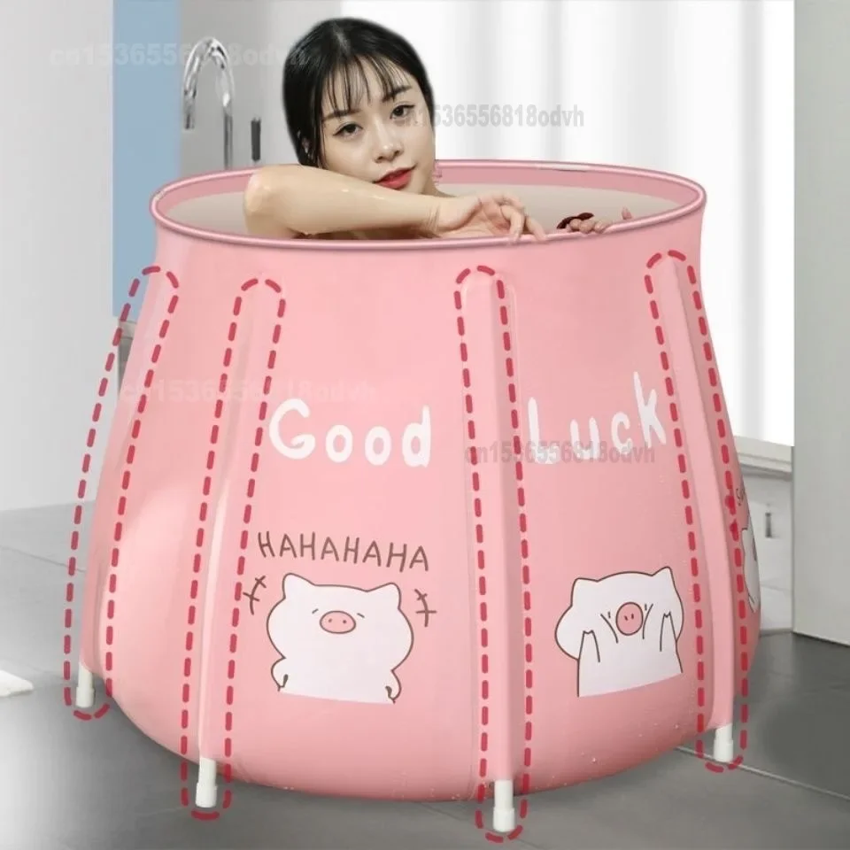 

Foldable Bath Tub, Household Bathing Barrel, Adult and Children Bathtub, Large Thick Spa Bathing Artifact, Baby Swimming Tub