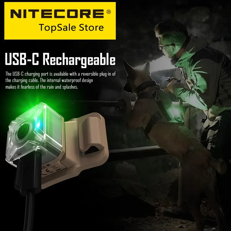 

NITECORE NU06 MI IR MINI Signal Light Four Source LED USB-C Rechargeable Military Tactical Warning Headlamp for Helmet Backpack