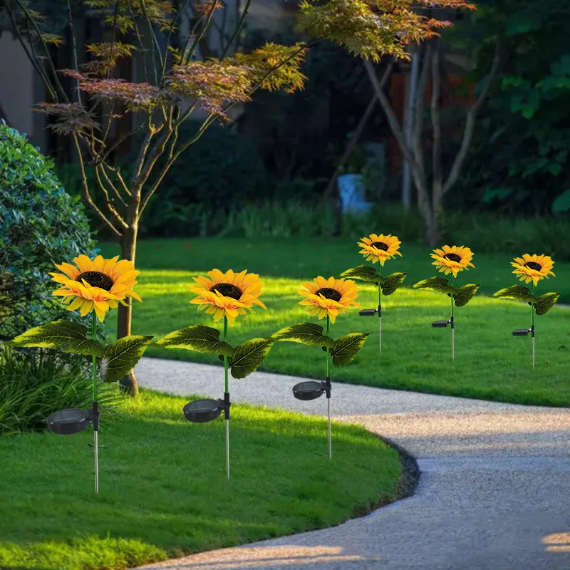 

Solar Sunflower Lights Outdoor Decorative Strips LED Sunflower Yellow Lights Decorative Suitable for Yard Lawn Garden Pathway