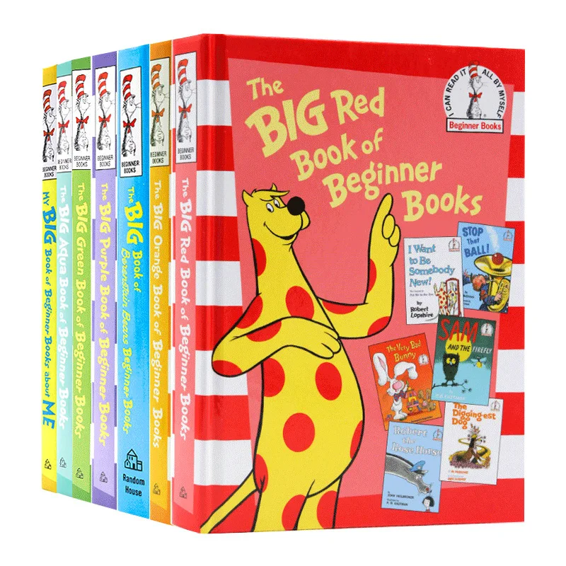 8 Books Rainbow Dr. Seuss The Big Book Of Beginner Hardcover Interesting English Picture Storybook Kids Children Reading