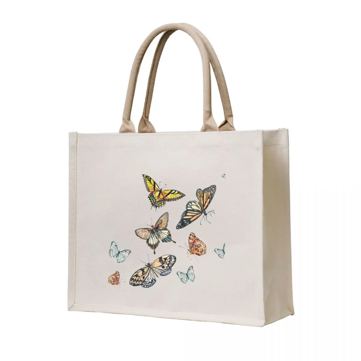 

Watercolor Butterflies Tote Bag shopper bag woman reusable shopping bag Lady bags handbag