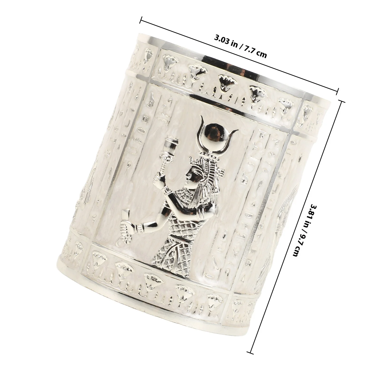 1 قطعة تمثال الله المصري حامل قلم خمر منظم سطح المكتب المعدني لمكتب غرفة الدراسة القرطاسية الحاويات فرشاة قلم رصاص #5